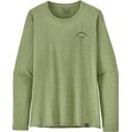 Patagonia Long-Sleeved Cap Cool Daily Graphic Shirt - Waters Womens Action Angler: Salvia Green X-Dye