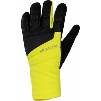 Sealskinz Waterproof Extreme Cold Weather Insulated Gauntlet with Fusion Control, Neon Yellow/Black, S