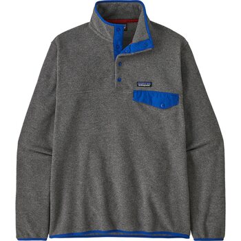 Patagonia Lightweight Synch Snap-T Pullover Mens, Nickel w/ Passage Blue, XL