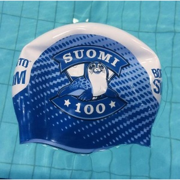 BornToSwim Suomi 100 Norppa Swim cap